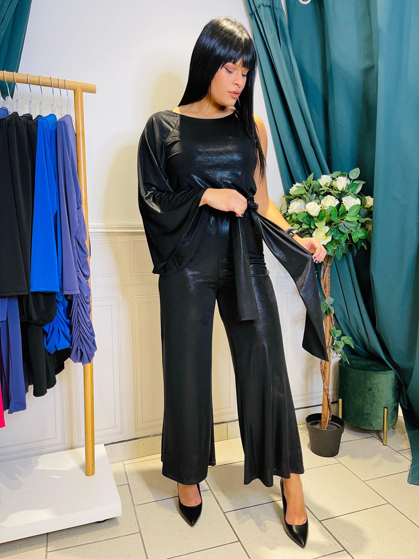 Combinaison Lurex Avec Noeud
