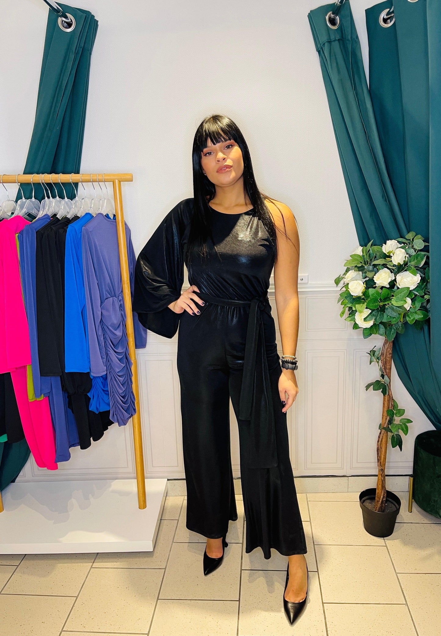 Combinaison Lurex Avec Noeud