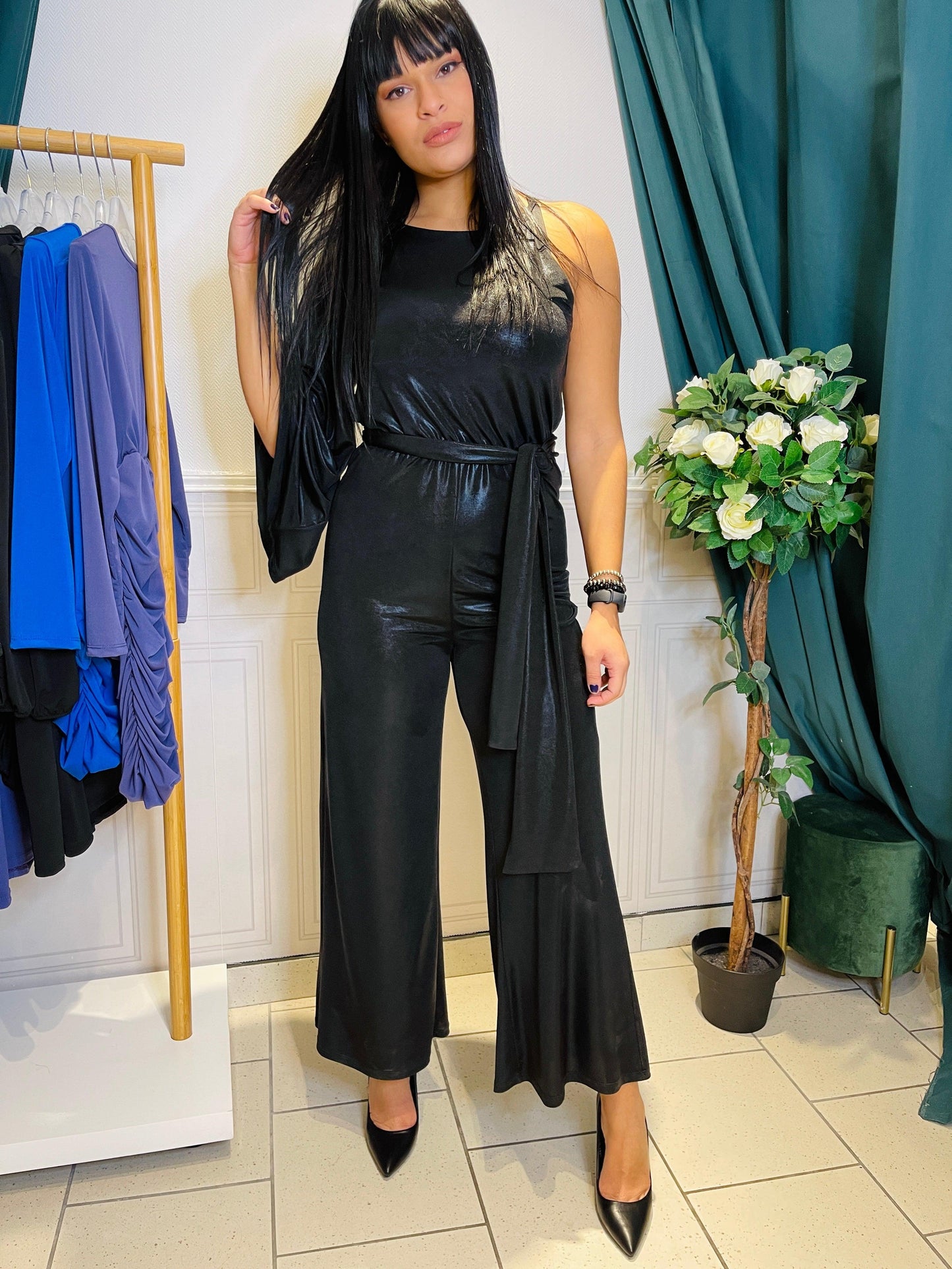 Combinaison Lurex Avec Noeud
