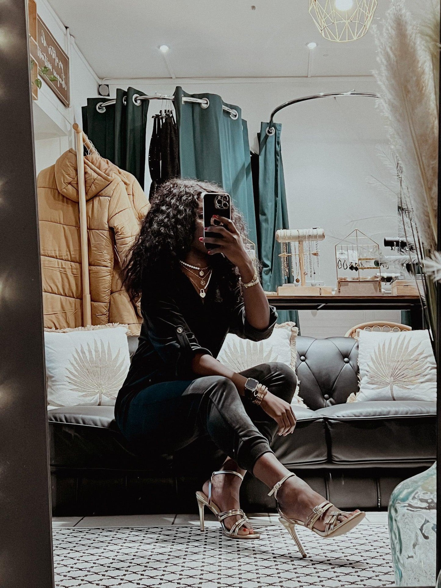 Combinaison noire en velour